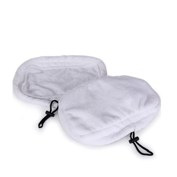 5-pakning universelle vaskbare mikrofibererstatningsputer for dampmopper, 27 x 16 cm (hvit)
