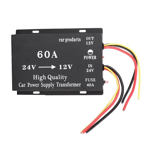 720W 60A 24V til 12V Bil DC Strøm Elektrisk Buck Transformer Konverter Adapter