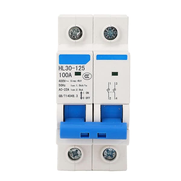 2P Hovedafbryder HL30 125 Isolerende Afbryder PC Mini Husholdningsfunktion Afbryder Isolator 100A 400V