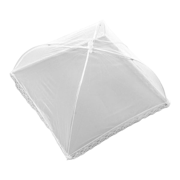 5 st Matöverdrag Hopfällbara Tvättbara Återanvändbara Portable Net Screen Mesh Platt Tält för Hem Camping Picknick Vit