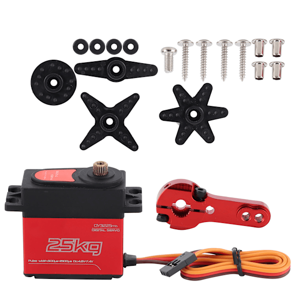 QY3225 25KG Vandtæt Metaludstyr Digital Servo Tilbehør Passer til 1:8/1:10 RC-Bilbåd