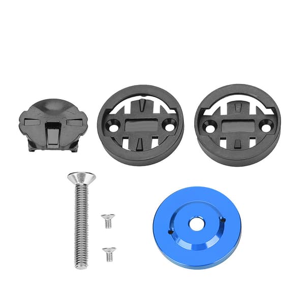 【NX】Mountain Road Bike Computer Holder Stem Top Cap Stopur GPS Speedometer Mount (Blå)