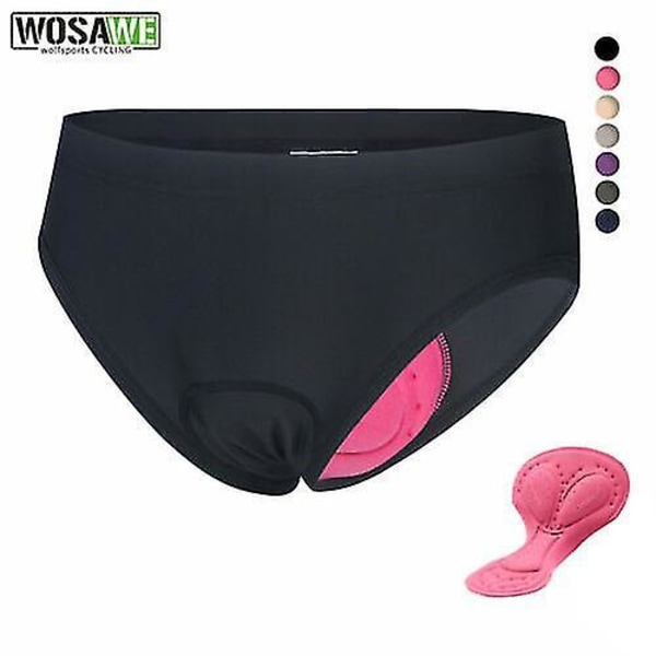 Cycling Shorts Women's 3D Gel Padded Underwear Bike Briefs Black