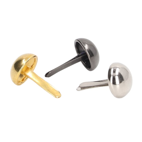 300 stk 10 mm Mini Brads Sølv Guld Sølv Grå Rund Messing Metal Papir Fastgørelseselementer Brads til DIY Håndværk Scrapbooking