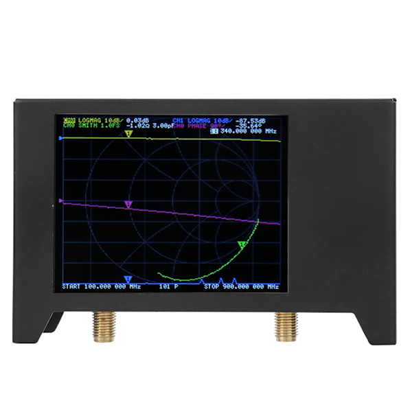50KHz‑3GHZ Antennanalyzer 2,8-tommers skjerm med Shell Network Analysising Tool SAA2 NanoVNA V2