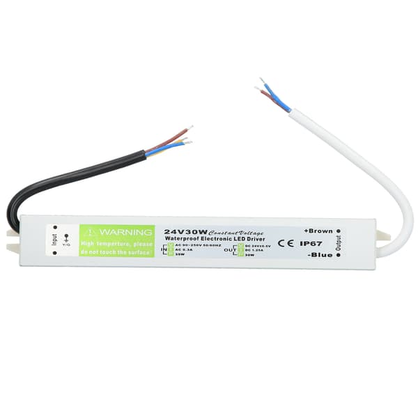 30W AC90-250V vanntett strømforsyningstransformatoradapter Tynn LED-strømforsyningsdriver DC24V