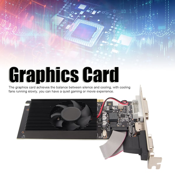 GT610 Näytönohjain 2GB 64bit tietokoneen näytönohjain High Definition Multimedia Interface tietokoneelle
