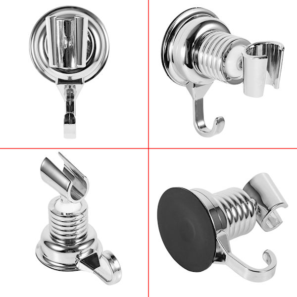 ABS 360 graders justerbart brusehoved Beslag Base Mount Holder med sugekop