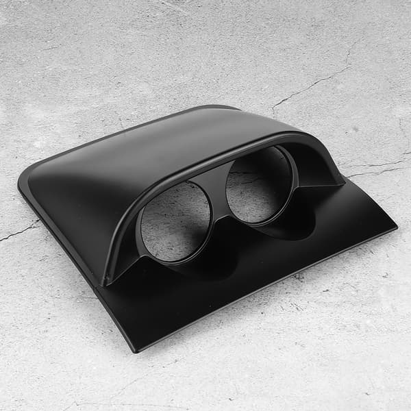 2 tommer Dash Gauge Pod Dobbelt Hul Bil Måler Montering Holder Beslag Universal Bil Tilbehør Sort