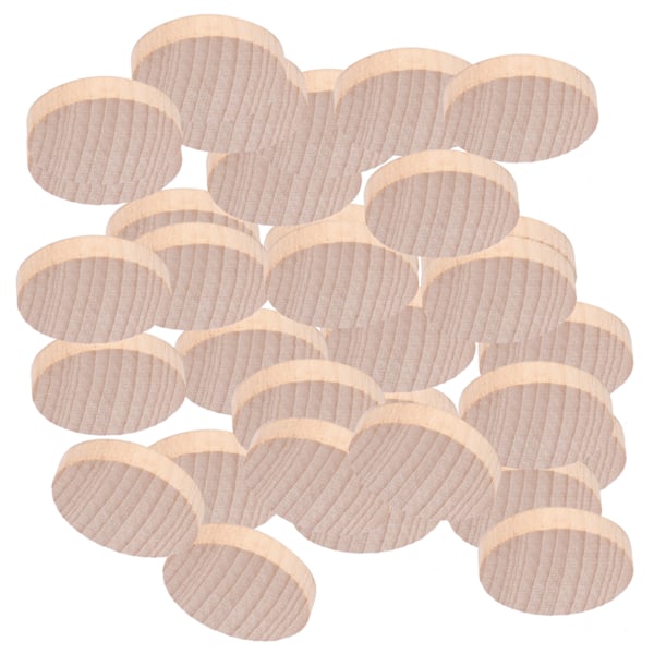 100 stk. blanke træskiver, træhåndværk, DIY dekoration, håndlavede tilbehør (3 cm)