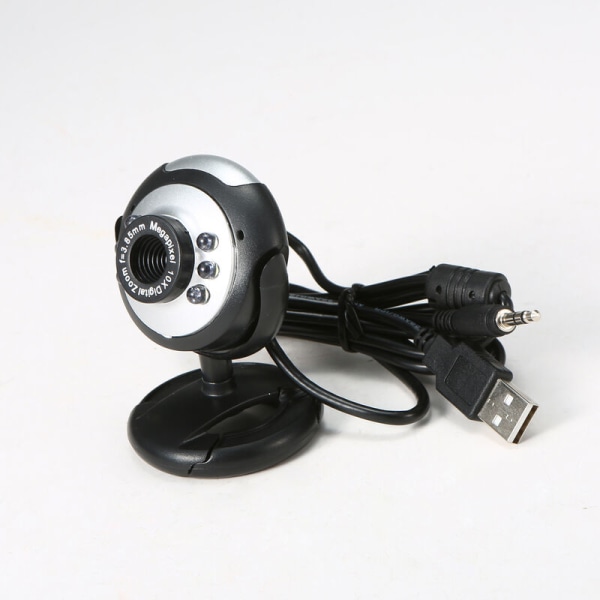 Musta mikrofonilla USB -kamera mikrofonilla 640*480