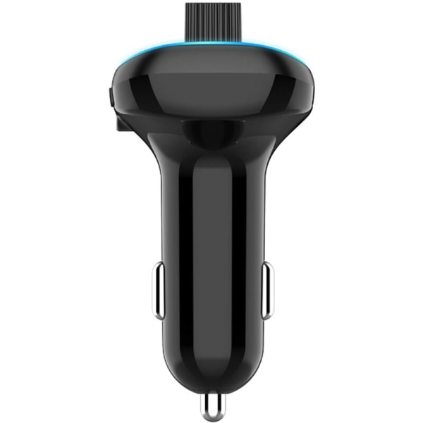Dobbel USB-lader BT 5.0 bil FM-sender MP3-musikkspiller TF-kort/U-disk med LED-skjerm Trådløs radiosendermodulator, modell: svart