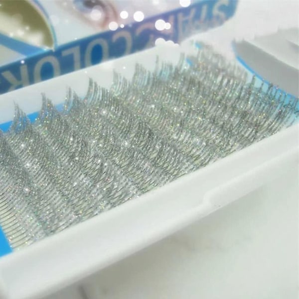 Glitter-ripsienpidennykset 0,15 mm C Curl yksittäiset ripset Glitter-kiilto irtoripset