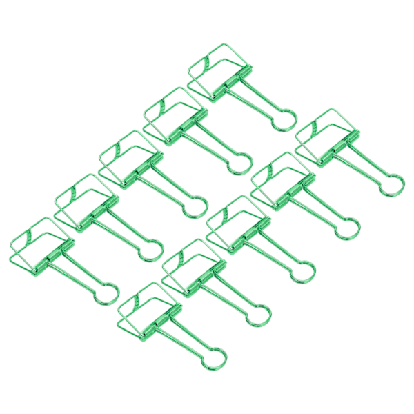 51 mm 30 stk. Binder Clips Stærk Spændekraft Metal Hul Hale Clips Mini Binder Clips Papirklemmer til Kontordokument Grøn