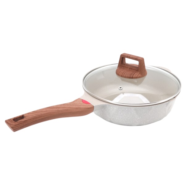 Stegepande Mod Håndtag Til Stegning Af Kød, Æg, Omelet Stegepande Til Alle Komfur, Inklusive Induktion, Hvid 24cm / 9.4in
