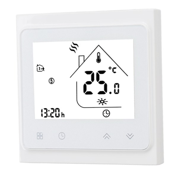 BHT 002GC Varmeovn Programmerbar termostat Digital berøringsskjermtermostat med stor LCD-skjerm Passiv utgang temperaturregulator 95‑240V