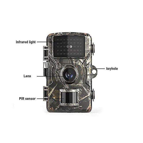 Metsästyskamera - 12 megapikselin 1080p villieläinpolku- ja riistakamera Liikeaktivoitu turvakamera Ip66 vedenpitävä ulko-infrapuna
