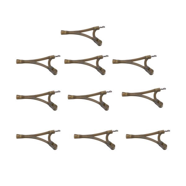 10 STK R-typ Anti-tangle System Sidoböjningar Swivel med QC Ring Swivel för Carp Feeder Cage