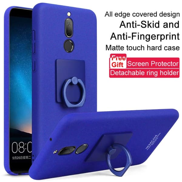 Kompatibel med Huawei Mate 10 Lite - IMAK Ringdeksel - Blå Blue Blå