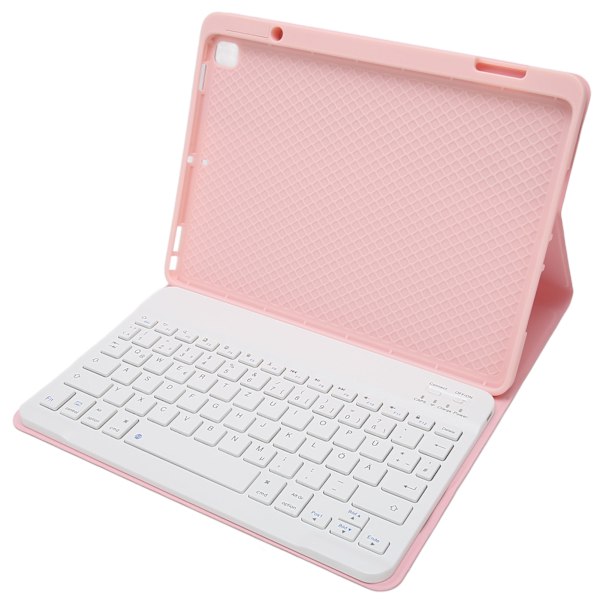 Tabletttangentbord DE-layout BT-anslutning 180mAh batteri Skyddande fodral Trådlöst tangentbord för IOS Tablet Air 3 Pro 10.5 tum Rosa
