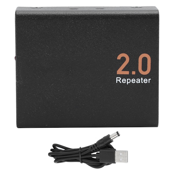 Mini HDMI2.0 Extender Repeater Understøtter 4Kx2K HDMI Signalforstærker Understøtter 3D Transmission Sort