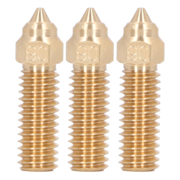 3st 3D-skrivarmunstyckessats Extruder Mässingsmunstycken Högflöde Hög temperaturbeständig för Creality K1 1,75 Dia 0,6mm Hål