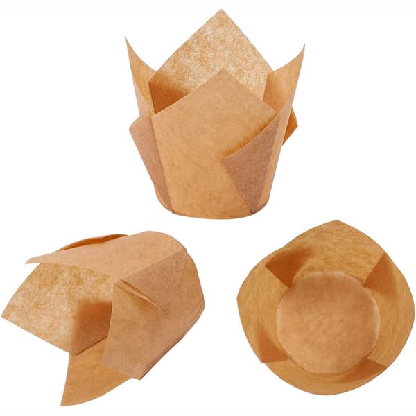 【NX】150 st Mini Bagekopper Tulip Bagekopper Cupcake Liners Muffin Liners Kompatibel med bryllupsfødselsdagsfester