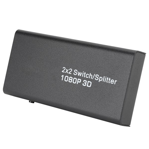 2 x 2 HDMI Distributor Understøtter 1080P Computer Spillemaskine til Visning af Billede Output 100‑240VEU