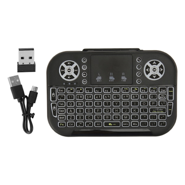 2,4 GHz mini trådløst Bluetooth-tastatur med touchpad Baggrundsbelyst bærbart tastatur Fjernbetjening til laptop PC TV Box