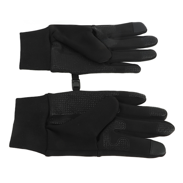 1 par Full Finger Cykelhandskar Touch Screen Varma Handskar för Män Kvinnor Ridning Träning Skytte Svart M