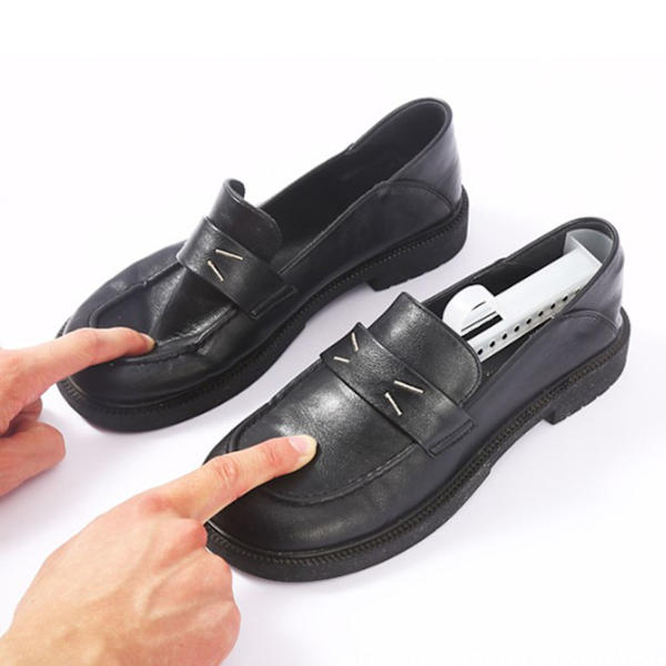 5 par Shoe Tree Shaper Professional förhindrar skrynkling Justerbar skofjäderbår för de flesta skor Svart