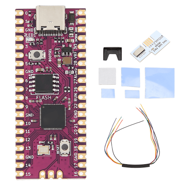til RasPi Board Dual Core 264KB ARM Cortex M0+processor Fleksibelt mikrokontrollerkort med SD2SP2 SDLoad SDL-adapter Hvid