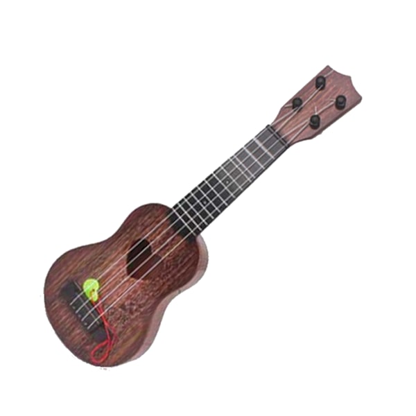 Simulering Ukulele 4 Strings Justerbar Ukulele Barn Musikinstrument Leksak för tidig utbildning 35 cm Brun