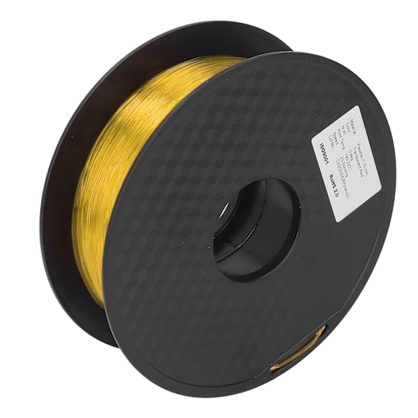 TPU-filament 1,75 mm 1 KG pakke tettfri fleksibel for FDM 3D-skrivere forbruksmaterial klar gul