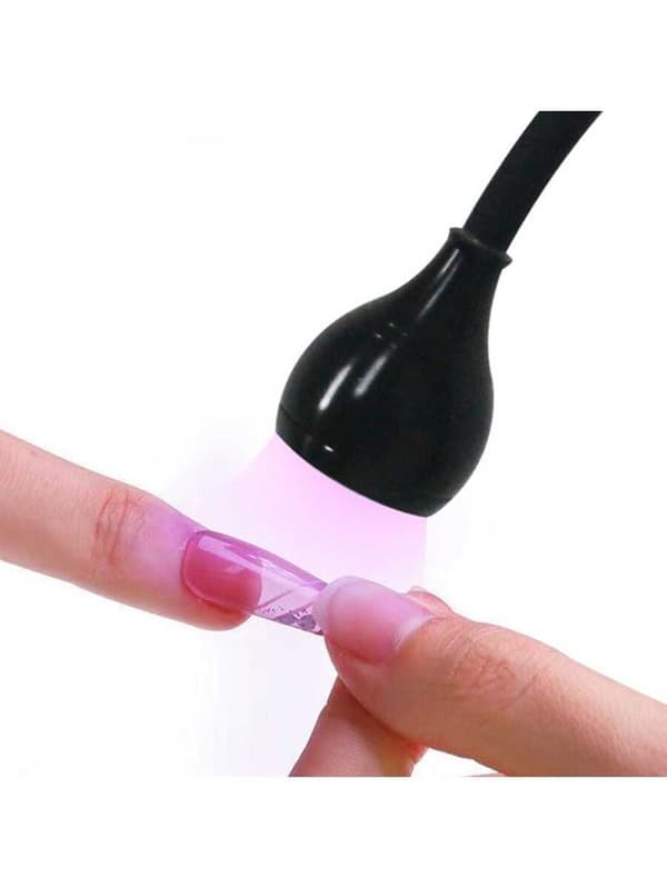 【NX】UV LED Mini Nail Lamp - Compact and efficient Compatible with nails and gel polish (Black)