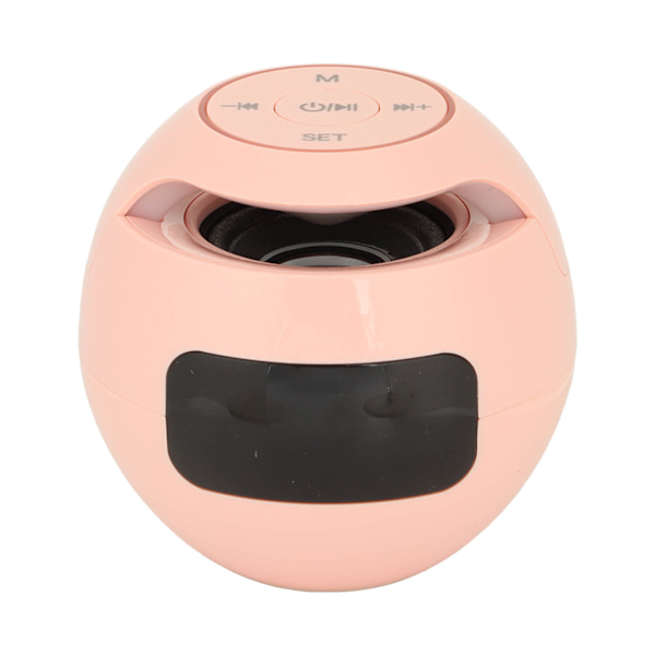 Bluetooth Väckarklocka Högtalare Färgglad Mini Bärbar Trådlös FM-radio för hushåll med Röstmeddelanden Rosa