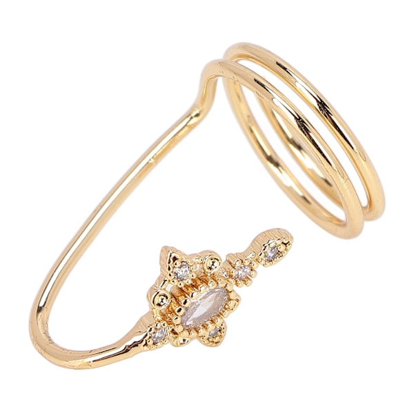 Kvinders Fingernegl Ring Elektroplettering Kobber Mode Fingernegl Ringe Neglekunst Tilbehør Guld