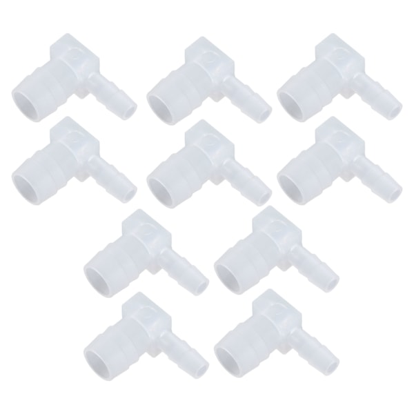 10 STK Plastslangskarvar Hulling Reducer Fittings L Typ 90 graders armbågsrörkopplingar 12x6MM