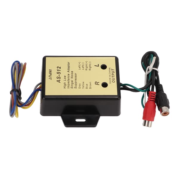 2 Channel Line High Low Impedance Adapter Audio Speaker Level Output Converter