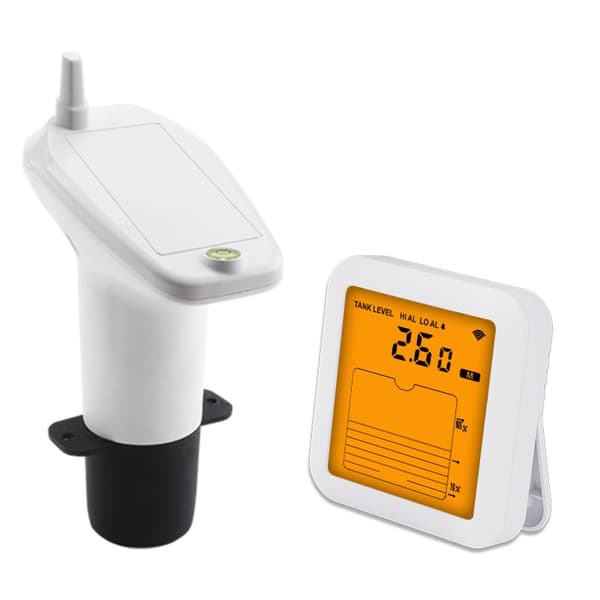 Ultrasonic Level Meter Water Level Gauge with LCD Screen, Wireless Water Tank Level Sensor, IP65 Waterproof, 1-5m Measuring Range 319