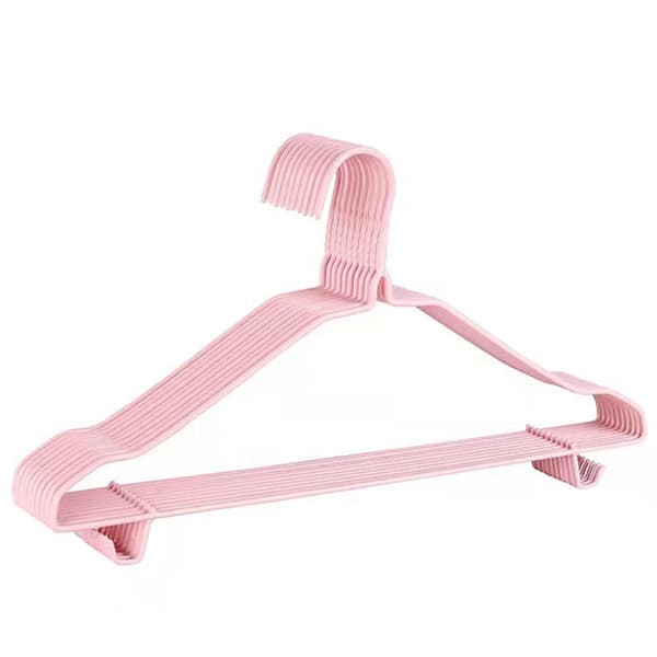 10 STK 40cm Kleshenger Klesstativ Rustfritt stål vaskerom Rosa