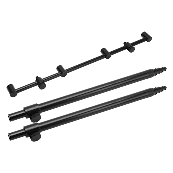 Fiskespöfäste 2 Sektioner Teleskopisk Aluminiumlegering Fiskespö Stöd med Universalgänga för Utomhusfiske 2x31cm Mark
