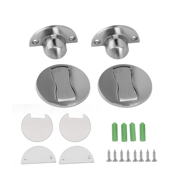 2 stk gulv dørstoppere sinklegering Rustfri sterk magnet Enkel magnetisk dørstopp for soverom baderom 3 til 20 mm mellomrom