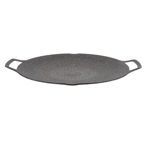 Koreansk BBQ-tallrik Barbecue Grill Non Stick Cirkulär Stekpanna för Hem Utomhusspis Universal Typ 33cm