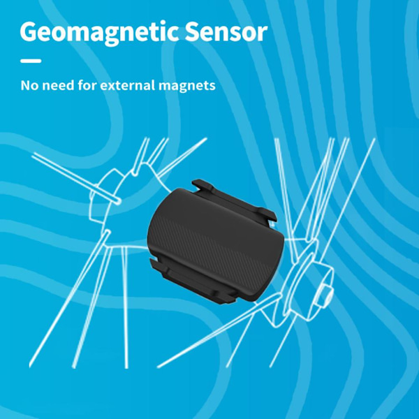 Udendørs Hastigheds-/Kadencesensor til Cykling Trådløs ANT+ Bluetooth Computersensor til Landevejscykel
