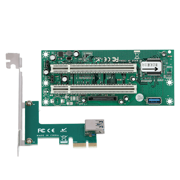 ST46 Mini PCIE X1 - Dual PCI Riser -kortti Laajennuskorttien Muunnin USB 3.0 -porttikaapelilla