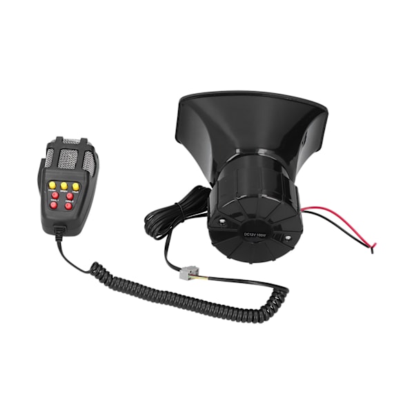 12V 100W 120dB auton sireeni PA-mikrofonilla 7 ääntä hätävaroitinsireenillä autolle kuorma-autolle matkailuautolle