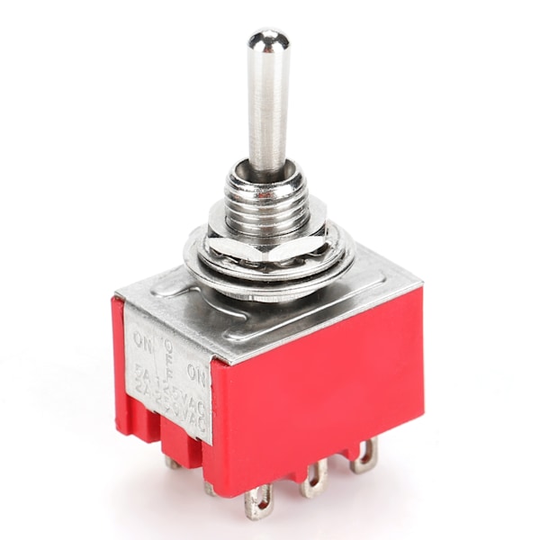 5 ST MTS-303 minivippomkopplare 3PDT 9 Pin3 Position On OFF on