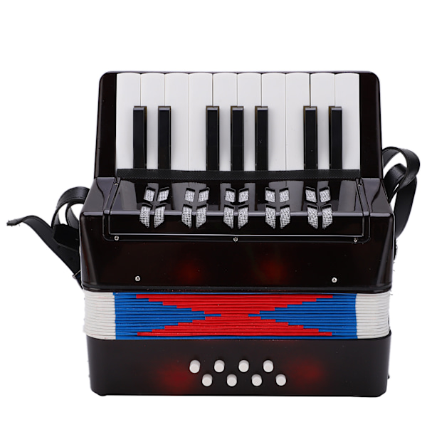 Harmonika Musikpiano Keyboard Legetøj Rytmeuddannelse Forår Instrument 17 Taster 8 Bas Sort