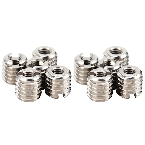 10 stk gjengeinnsatssett reduserende mutter 303 rustfritt stål hun M4x0,7 hann M8x1,25 0,3 tommer Lengde